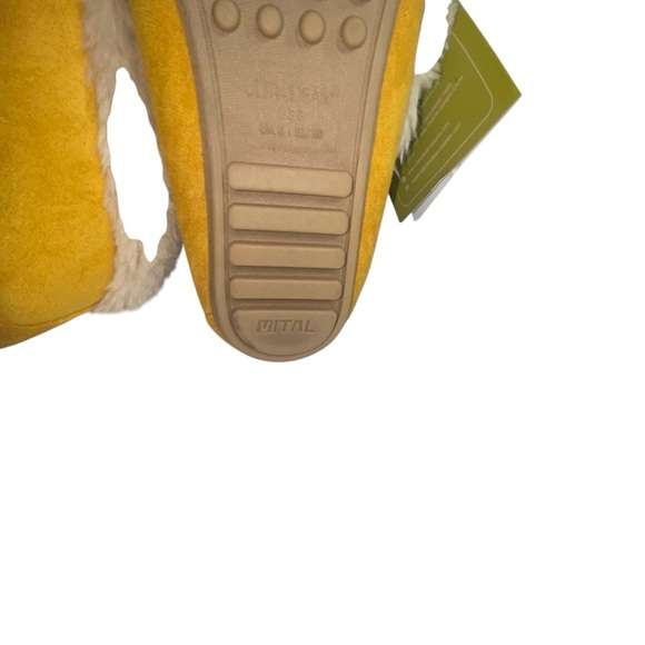 ULTRAIDEAS Women’s Moccasin Slippers Size 8 Yellow Faux Fur Lined Indoor/outdoor - Picture 12 of 16